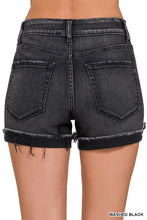 Load image into Gallery viewer, Back To Black Frayed Shorts
