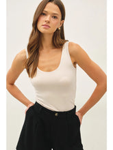 Load image into Gallery viewer, Doubled Lined Scoop Neck Tank

