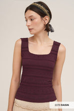 Load image into Gallery viewer, Lace Textured Square Tank
