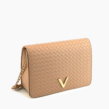 Load image into Gallery viewer, Haven Flap Woven Crossbody Bag Beige
