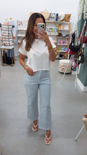 Load image into Gallery viewer, Leah Cropped Striped Jeans
