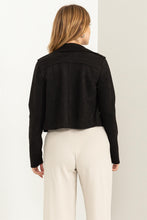 Load image into Gallery viewer, Carefree Suede Moto Jacket Black
