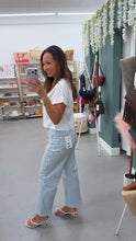 Load image into Gallery viewer, Leah Cropped Striped Jeans
