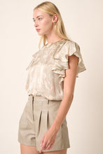 Load image into Gallery viewer, Satin Flutter Sleeve Blouse
