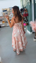 Load image into Gallery viewer, Hankerchief-Hem Midi Dress Pink
