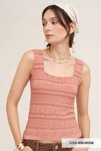 Load image into Gallery viewer, Lace Textured Square Tank

