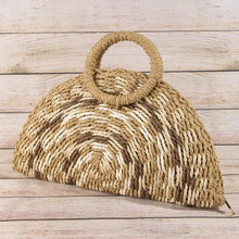 Load image into Gallery viewer, Woven Half Moon Round Handle Bag
