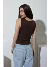 Load image into Gallery viewer, Intensions Ribbed Top Dk. Brown
