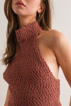 Load image into Gallery viewer, Chenille Halter Knit Top Cafe
