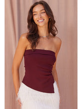 Load image into Gallery viewer, Side Hustle Strapless Top Merlot
