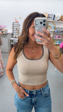 Load image into Gallery viewer, Stich Knit Crop Top
