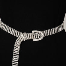 Load image into Gallery viewer, Rhinestone Studded Chain Belt
