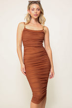 Load image into Gallery viewer, Chic Touch Midi Dress Mocha
