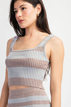 Load image into Gallery viewer, Metallic Stripe Sweater Top
