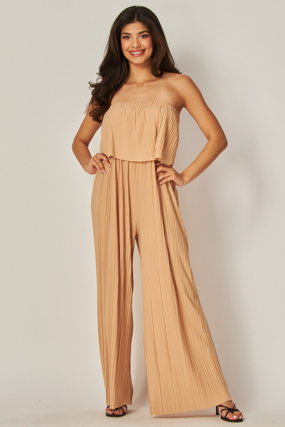 One And Done Jumpsuit Khaki