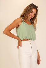 Load image into Gallery viewer, Cool Girl Mint Crop Top
