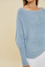 Load image into Gallery viewer, Shrug Fuzzy Sweater Lt. Blue
