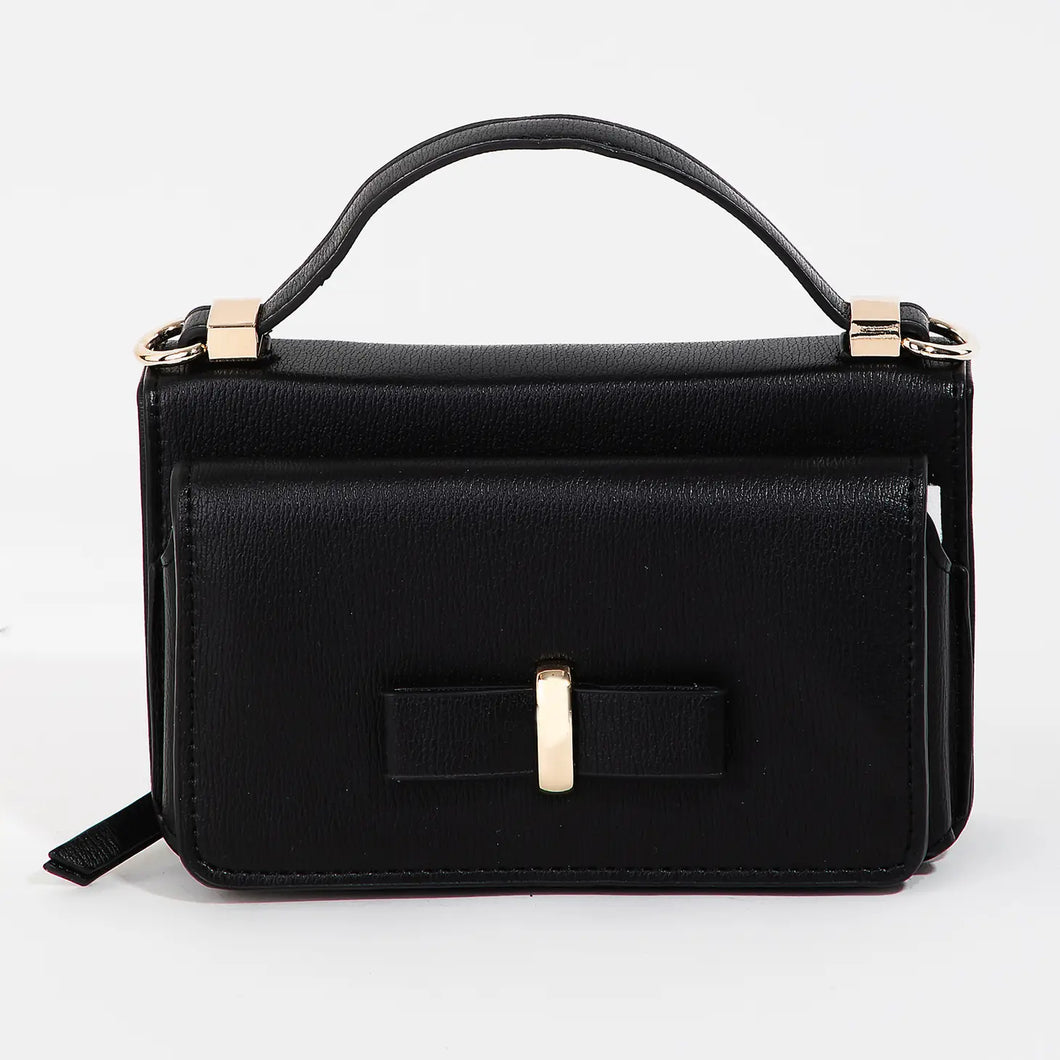 Faux Leather Rectangle Wallet Bag