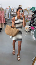 Load image into Gallery viewer, Open Back Stripe Mini Dress
