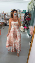 Load image into Gallery viewer, Hankerchief-Hem Midi Dress Pink
