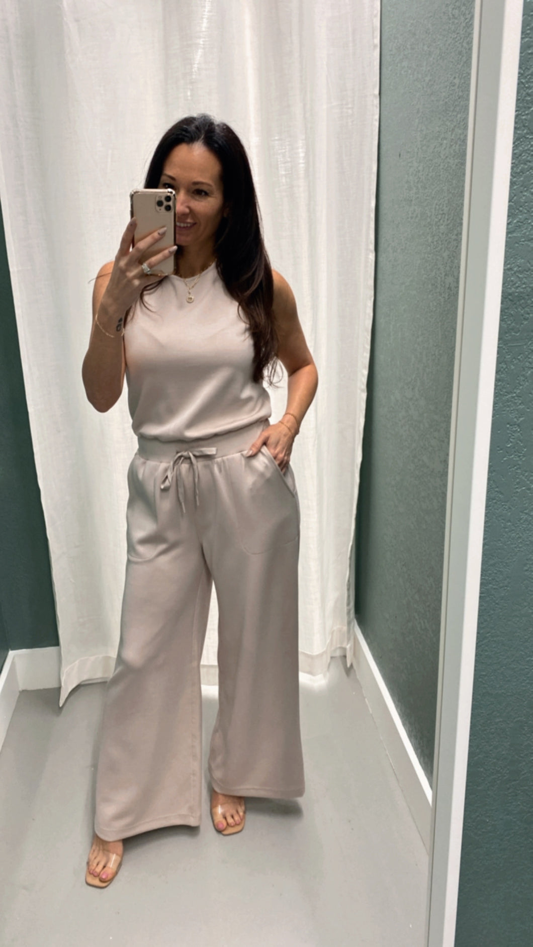 Casual To Dressy Jumpsuit Bone