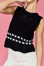 Load image into Gallery viewer, Riley Crochet Top Black
