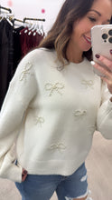 Load image into Gallery viewer, Pearly Bow Sweater
