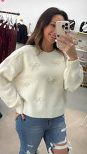 Load image into Gallery viewer, Pearly Bow Sweater
