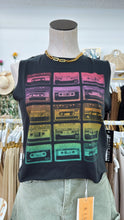 Load image into Gallery viewer, Retro Muscle Tank Black Rainbow
