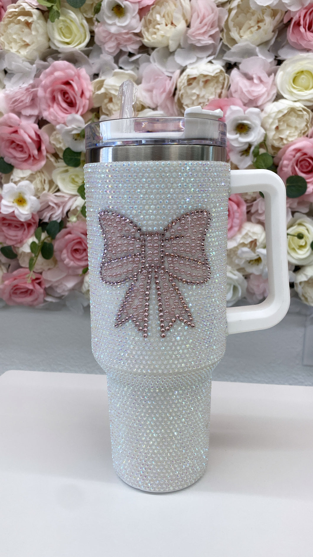 Rhinestone Bow Tumbler 40oz
