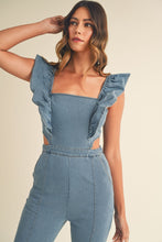 Load image into Gallery viewer, Book The Show Denim Jumpsuit
