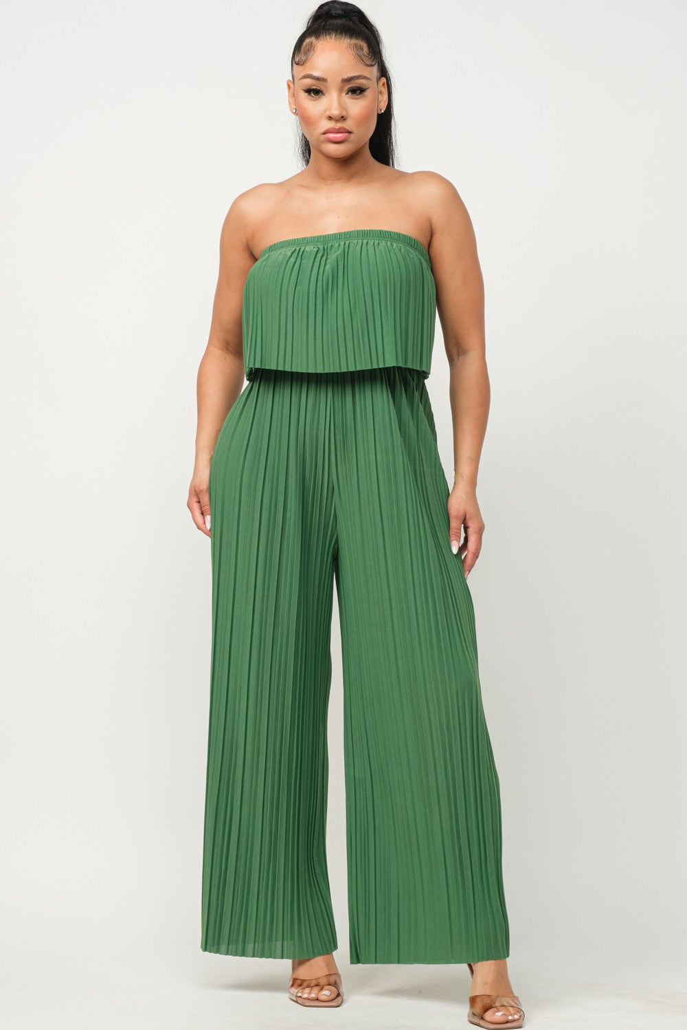 One And Done Jumpsuit Green