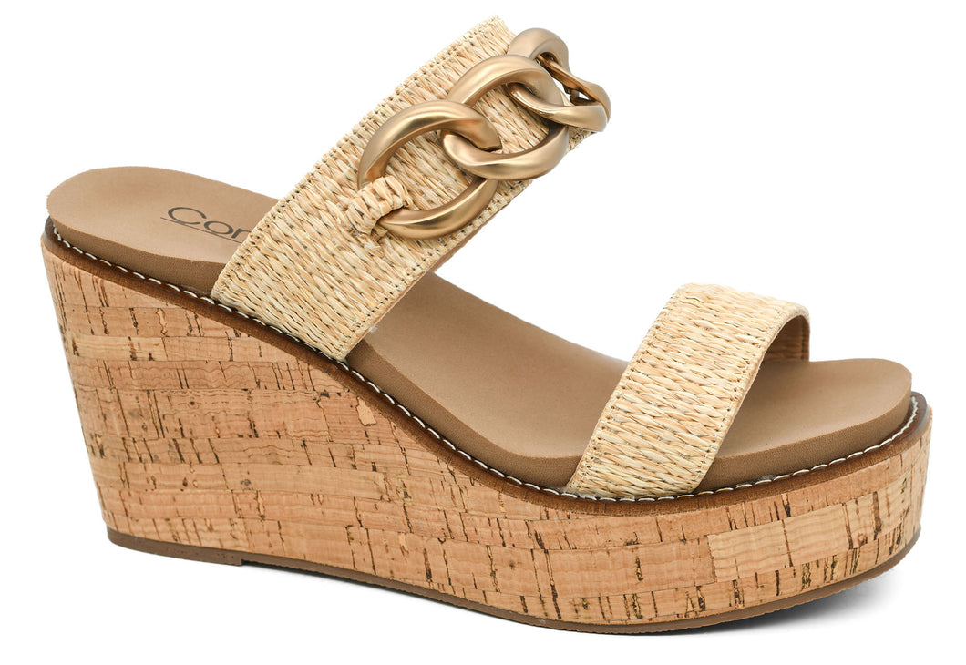 On Vaca Raffia Wedges
