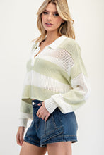 Load image into Gallery viewer, Pistachio Dreams Sweater Top
