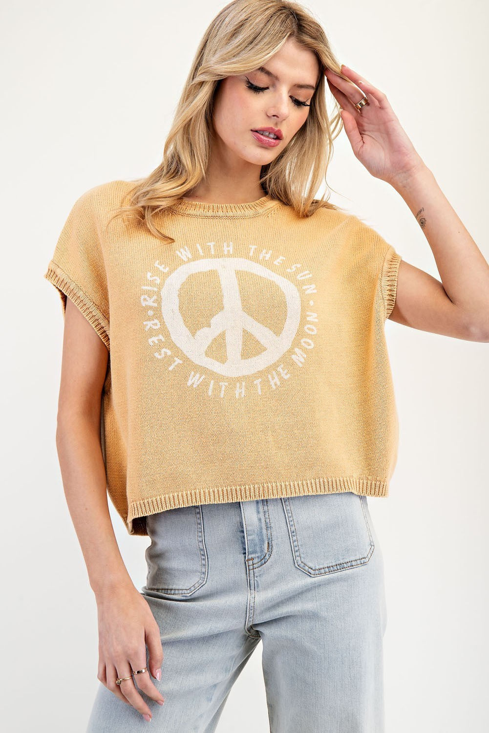 Feel The Peace Sweater Top