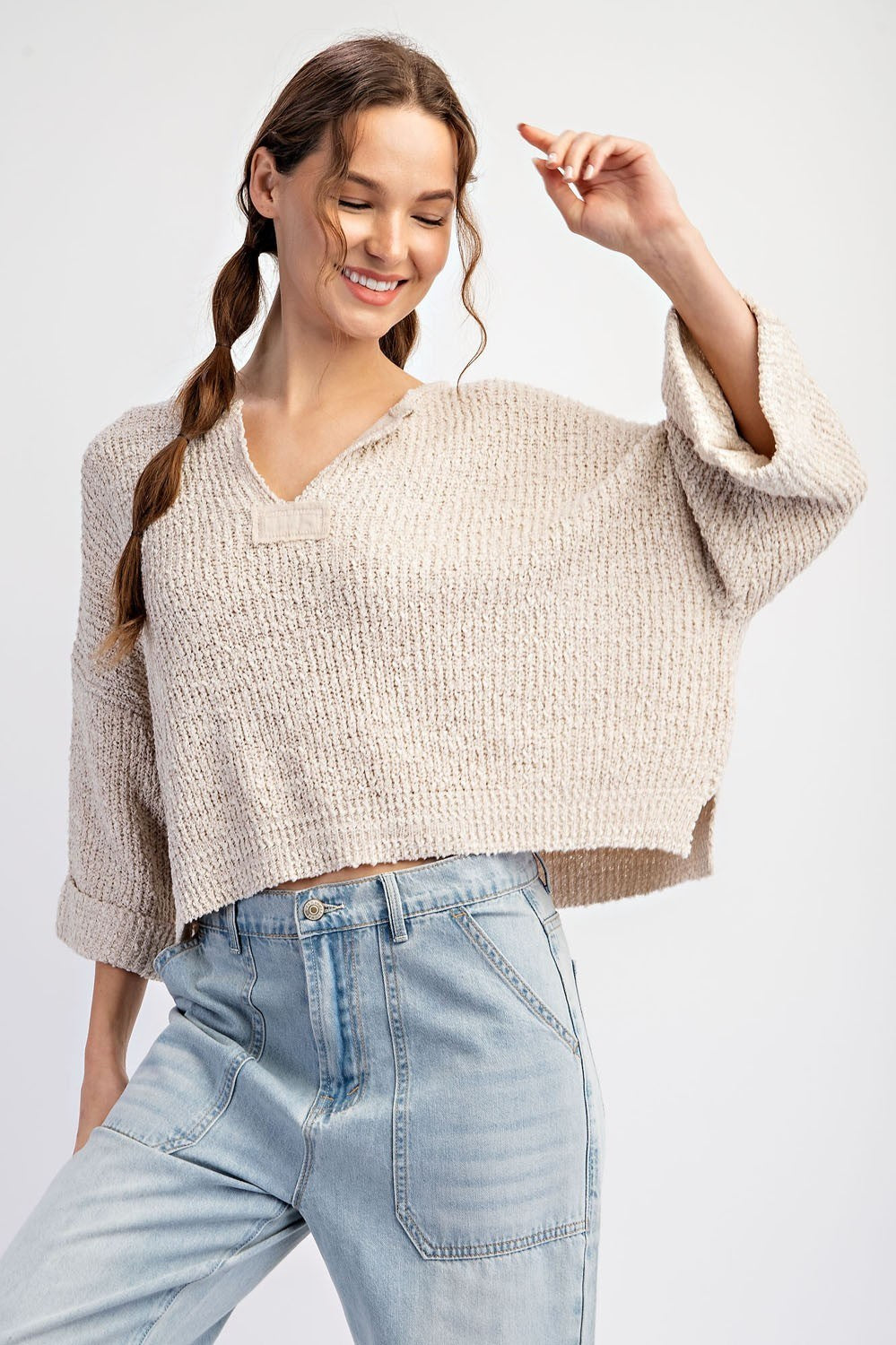 Best Season Sweater Top Oatmeal