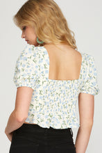 Load image into Gallery viewer, Blue Floral Top
