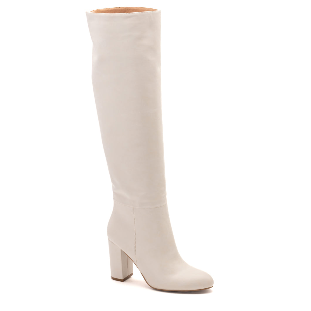 Clara Knee High Boots Ivory