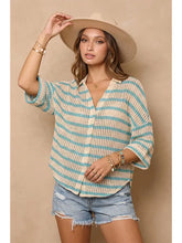 Load image into Gallery viewer, Oceanside Stipe Knit Top
