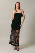 Load image into Gallery viewer, Moonlight Lace Midi Dress Black
