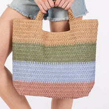 Load image into Gallery viewer, Multi Color Stripe Tote Bag
