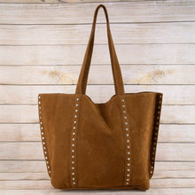 Load image into Gallery viewer, Large Studded Trim Tote Bag
