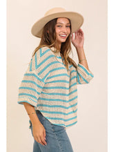 Load image into Gallery viewer, Oceanside Stipe Knit Top
