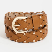 Load image into Gallery viewer, Faux Leather Braided Design Fashion Belt
