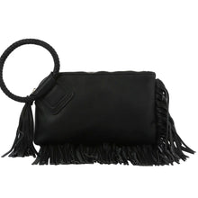 Load image into Gallery viewer, Fringe Leather Wristlet/Clutch
