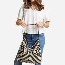 Load image into Gallery viewer, Bianca Patterned Straw Hobo Tote Bag
