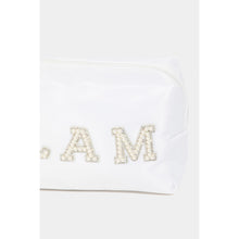 Load image into Gallery viewer, Pearl Beaded Glam Cosmetic Bag
