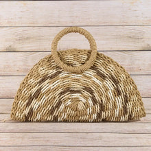 Load image into Gallery viewer, Woven Half Moon Round Handle Bag
