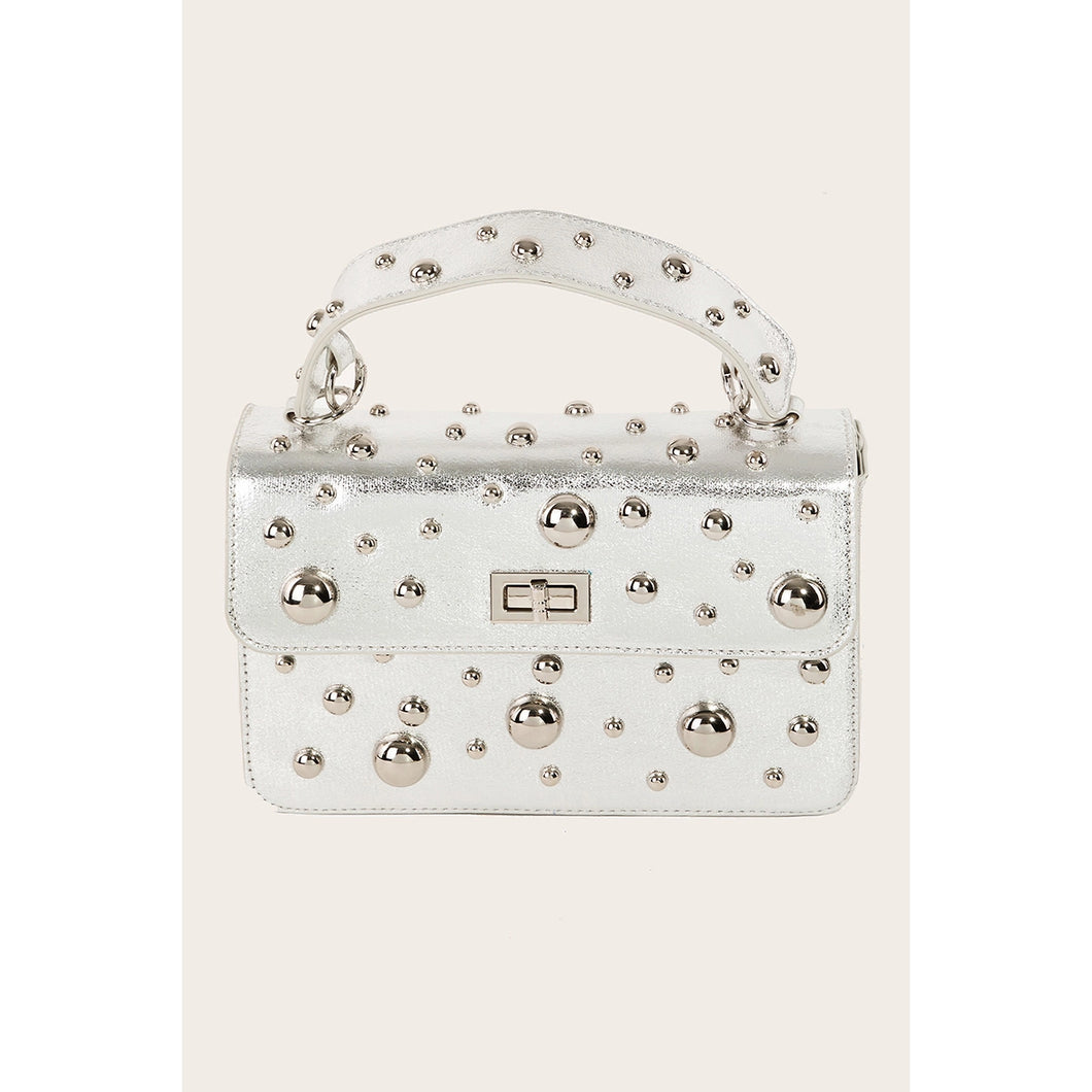 Ball Studded Rectangle Handbag