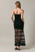 Load image into Gallery viewer, Moonlight Lace Midi Dress Black
